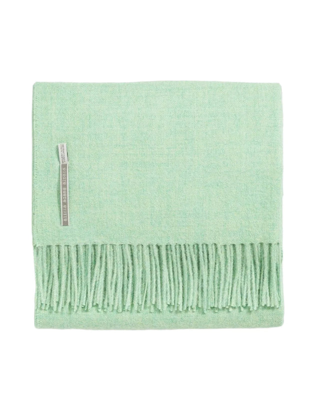 Alicia Adams Alpaca Throw in Jade Solid