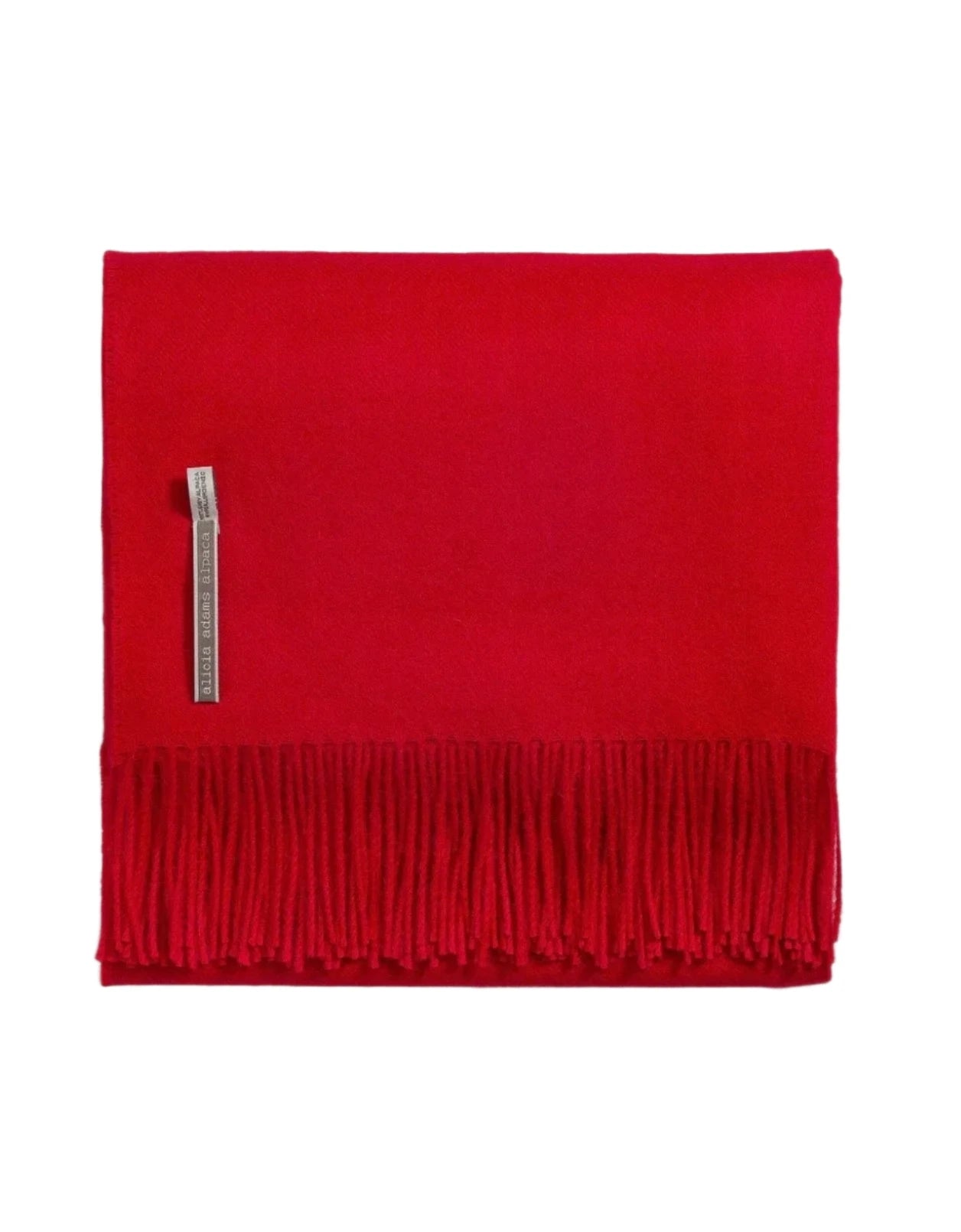 Alicia Adams Alpaca Throw in Red Solid