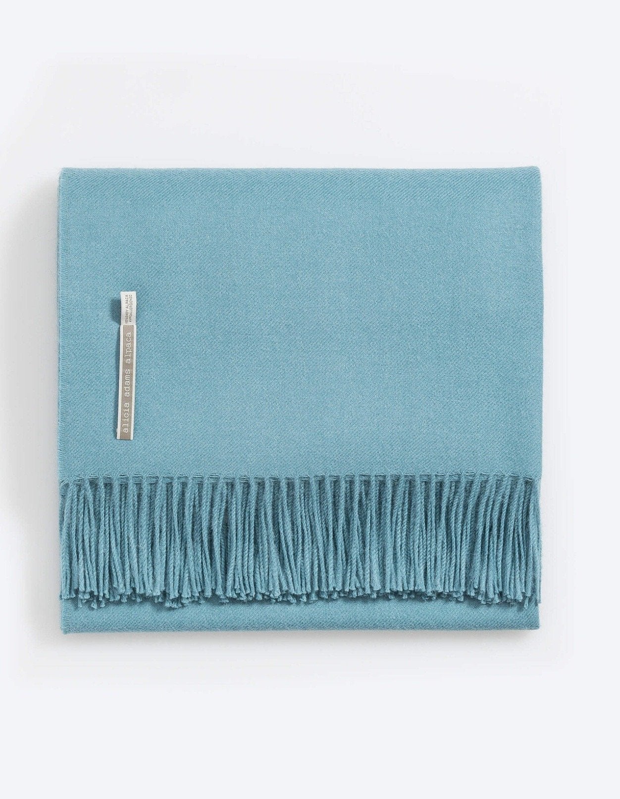 Alicia Adams Alpaca Classic Throw in Solid Teal