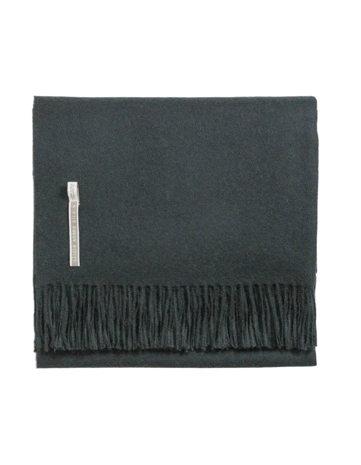 Alicia Adams Alpaca Throw in Velvet Green Solid