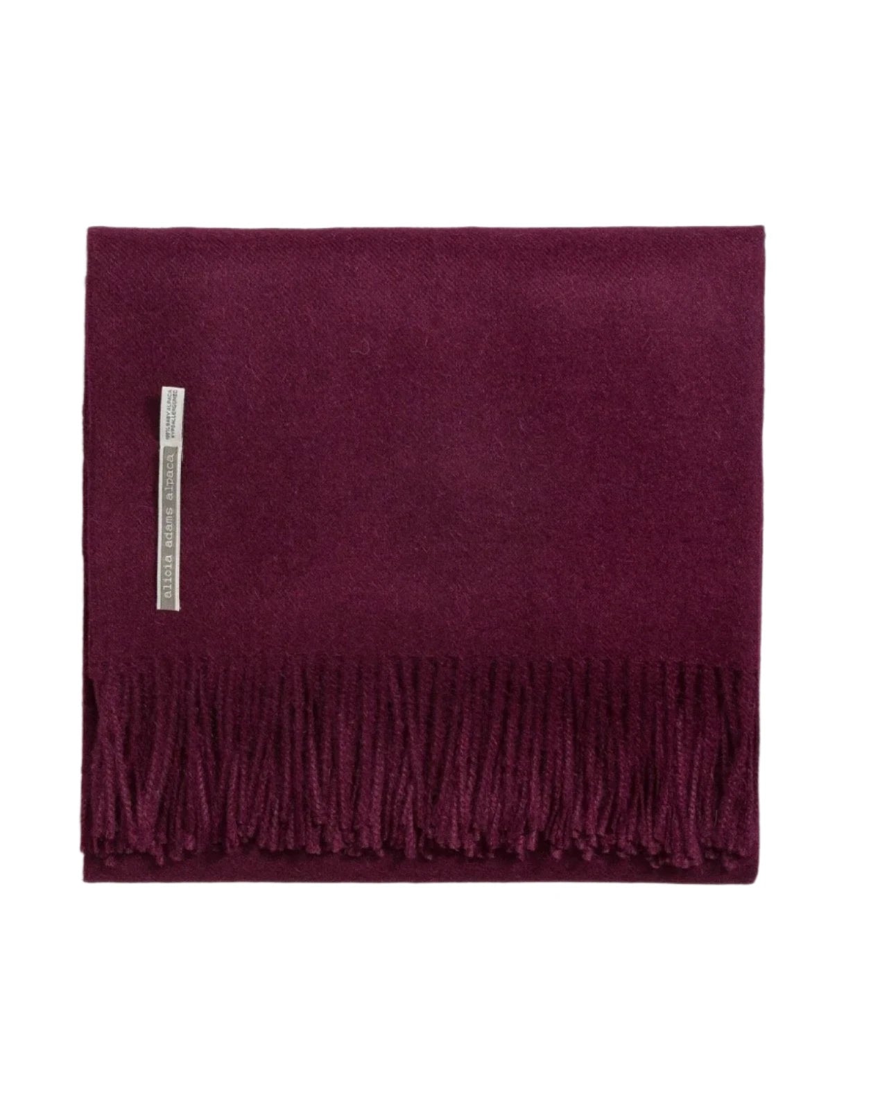 Alicia Adams Alpaca Throw in Vino Solid