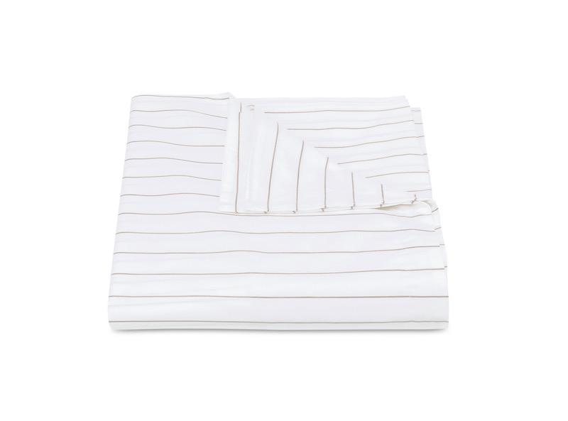 Matouk Amalfi Dune Percale Duvet Cover | Striped Bedding at Fig Linens and Home