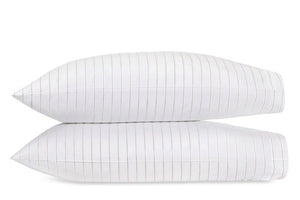 Matouk Amalfi Dune Pillowcases | Striped Bedding at Fig Linens and Home