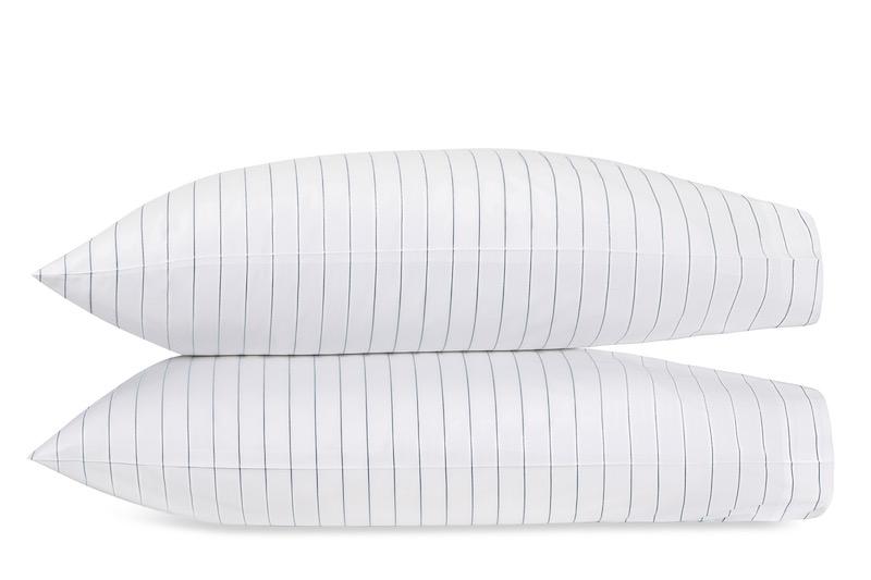 Matouk Amalfi Mediterranean Pillowcases | Striped Bedding at Fig Linens and Home