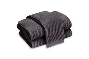 Matouk Aman Bath Towels in Anthracite | Fig Linens