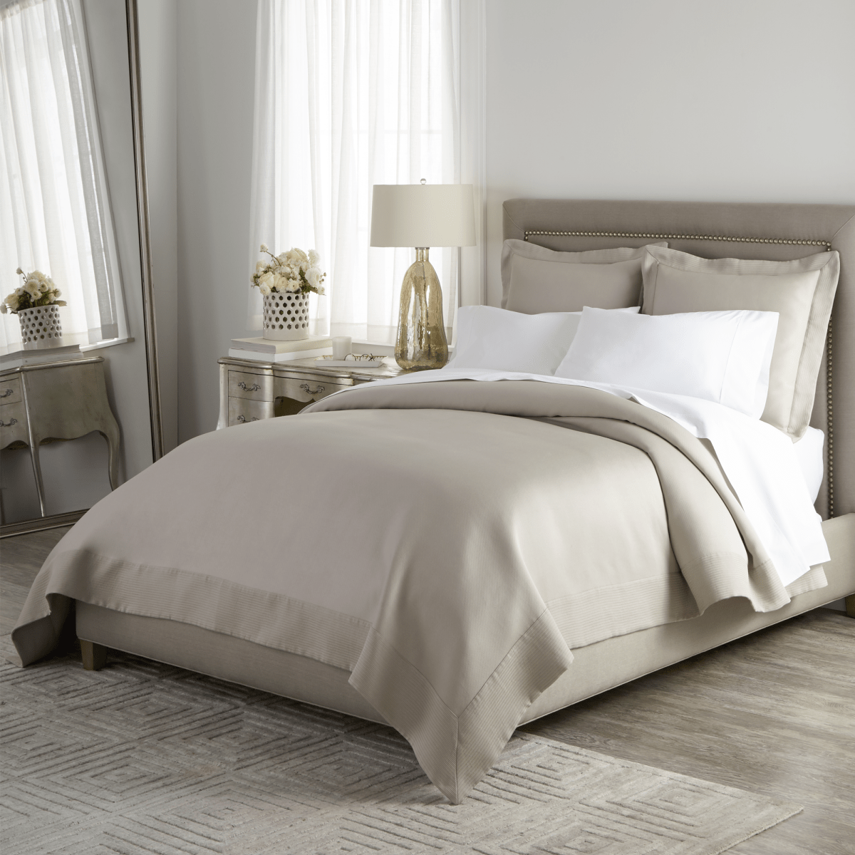 Angelina Platinum by Peacock Alley | Fig Linens