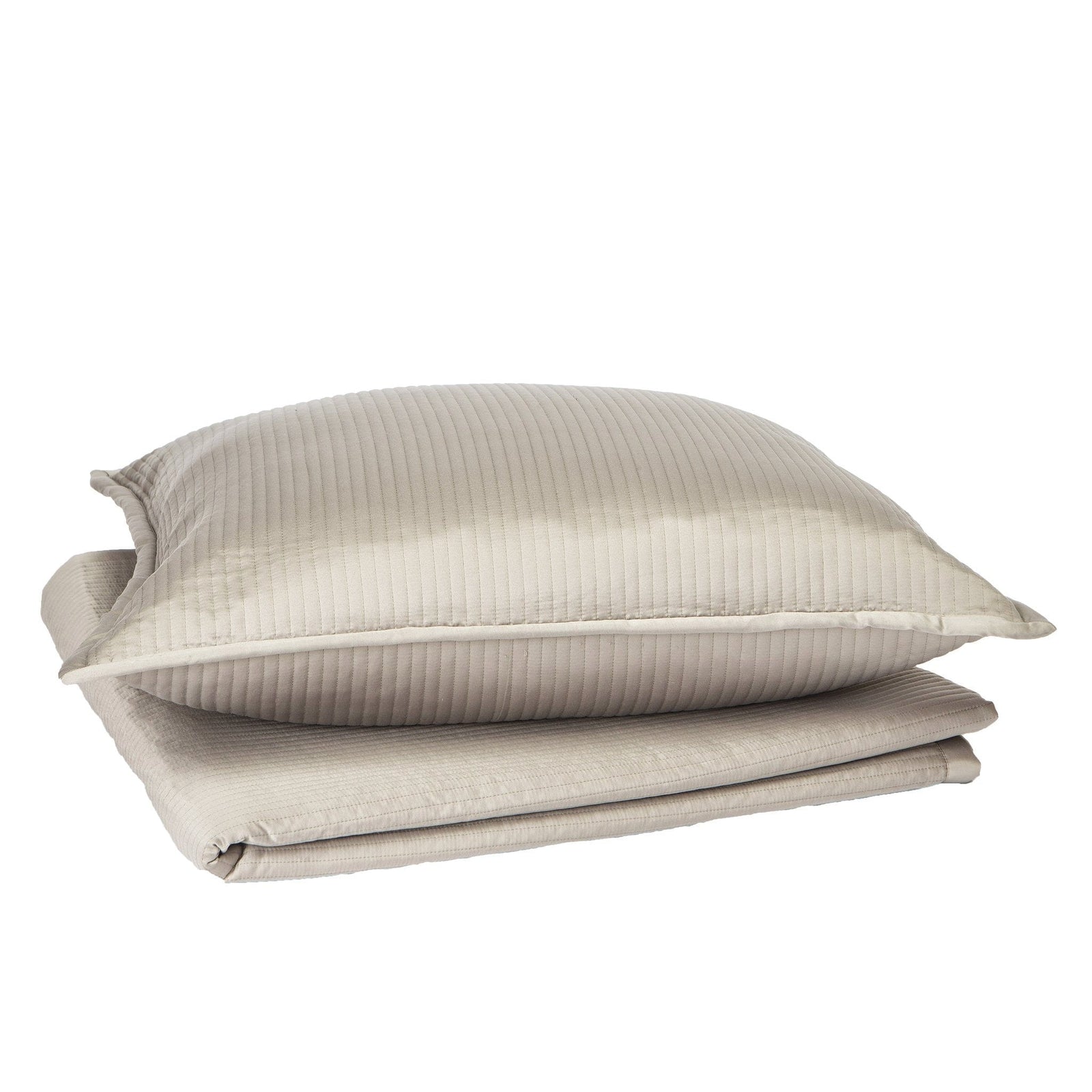 Linea Taupe Coverlet Set by Ann Gish - Fig linens and home