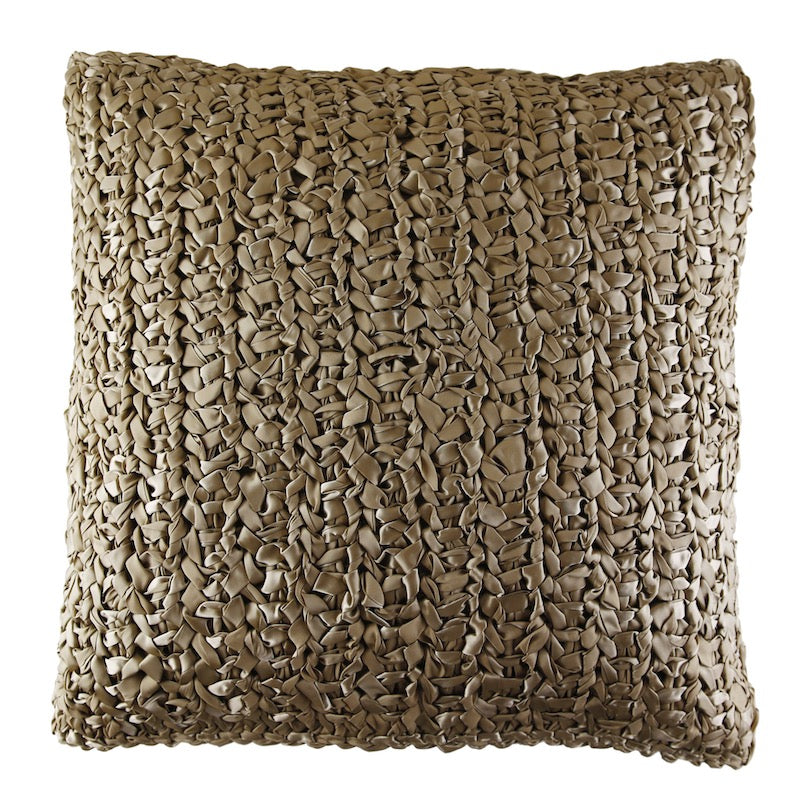 Mink Ribbon Knit Lumbar Pillows by Ann Gish - Fig Linens and Home