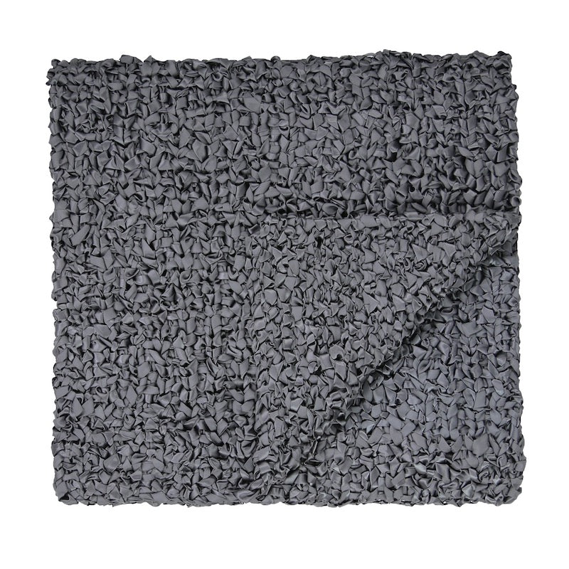 Charcoal Ribbon Knit Throw Blanket by Ann Gish - Fig Linens and Home
