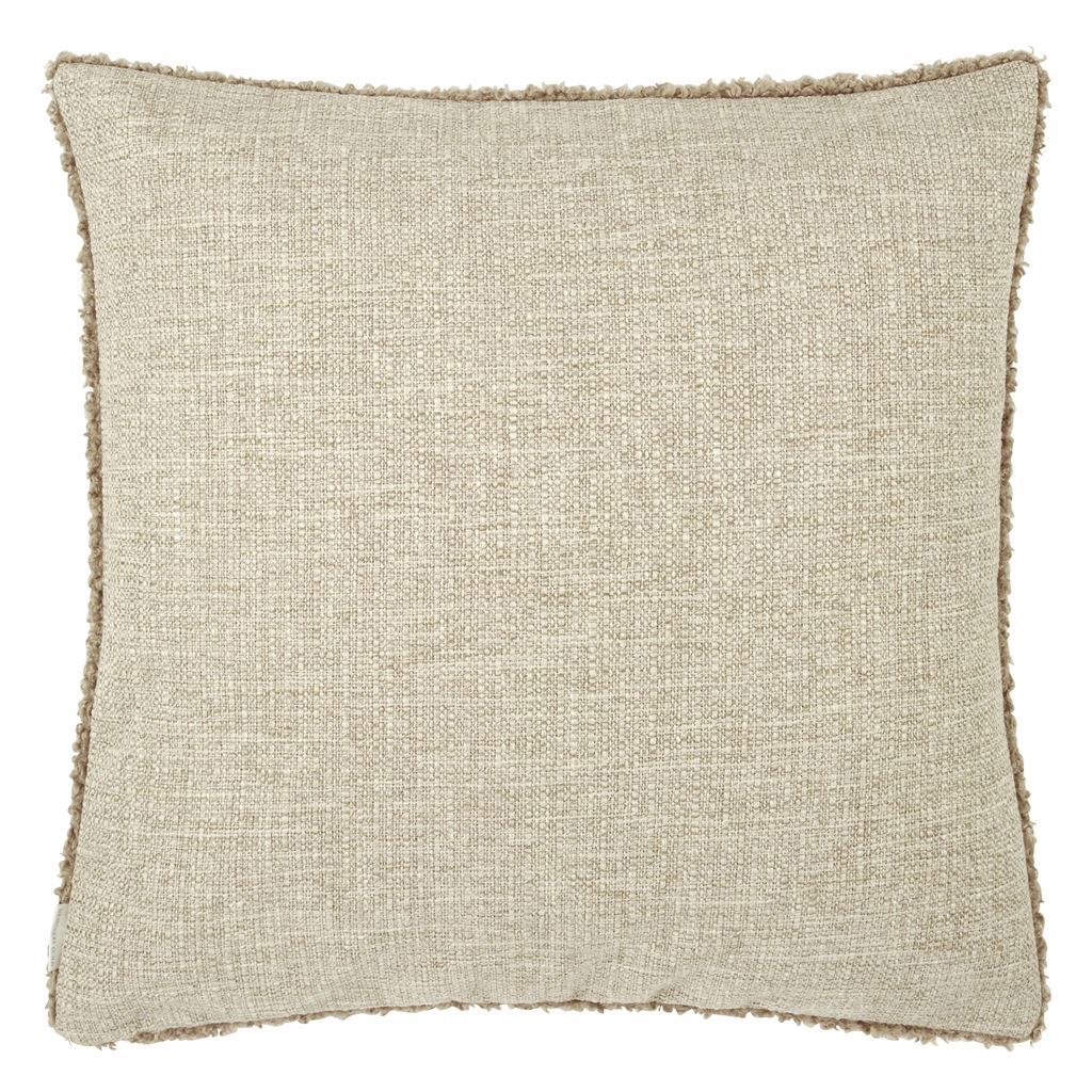 Back - Merelle Natural Faux Fur Pillow by Designers Guild | Fig Linens