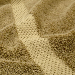 Detail of Star Dobby - Etoile Bronze Towels | Yves Delorme Bath Towels at Fig Linens and Home