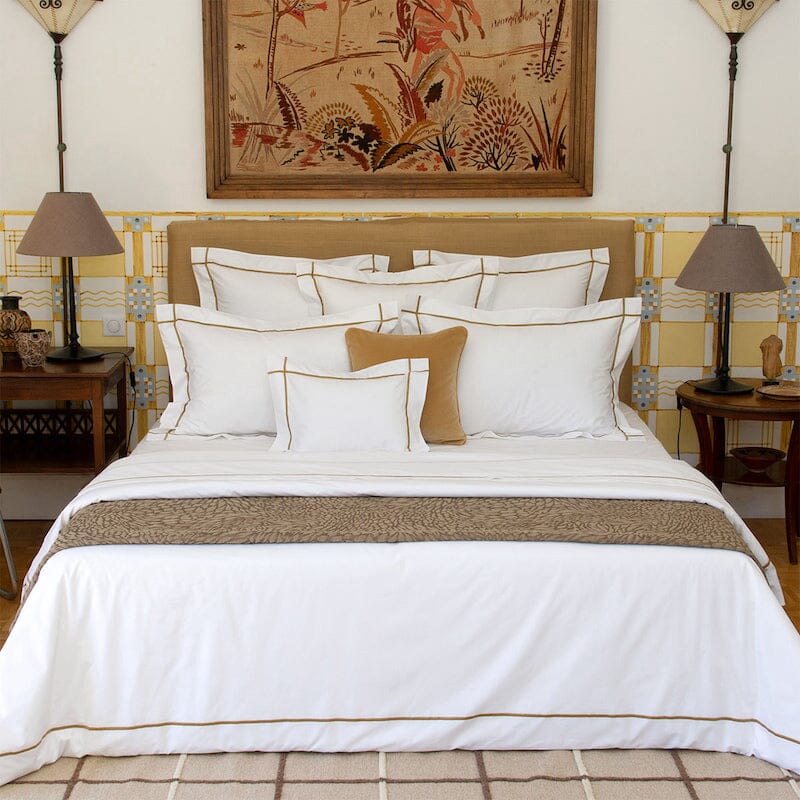 Athena Bronze Bedding | Yves Delorme Organic Bed Linens at Fig Linens and Home - 3