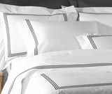 Matouk Bel Tempo Bespoke Custom Bedding - Full / Queen Flat Sheet 94" x 112" 350 Thread Count - Sierra Percale Cotton at FIG LINENS AND HOME - 1