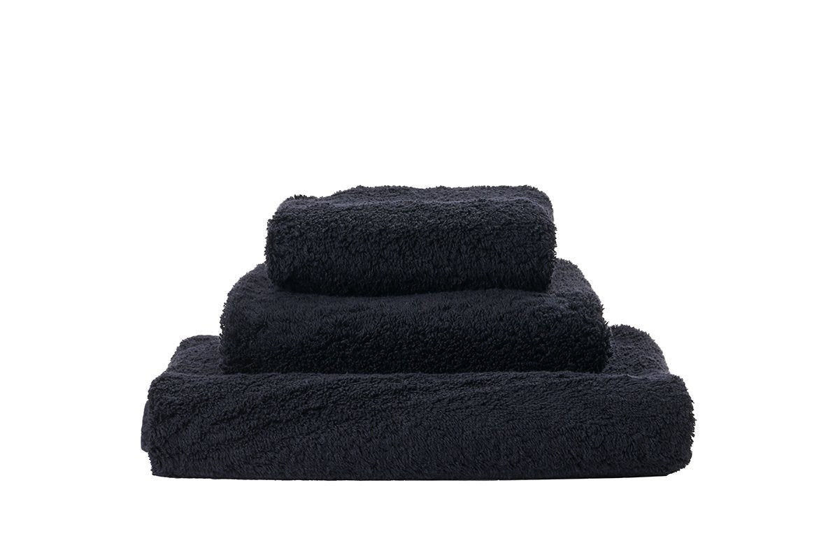 Abyss Super Pile Black Towels - Fig Linens