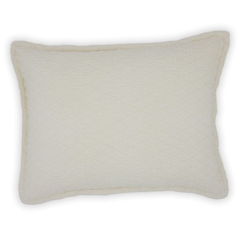 Traditions Linens - Boyce Pillow Sham by TL at Home in Ivory Linen - Figs Linens and Home