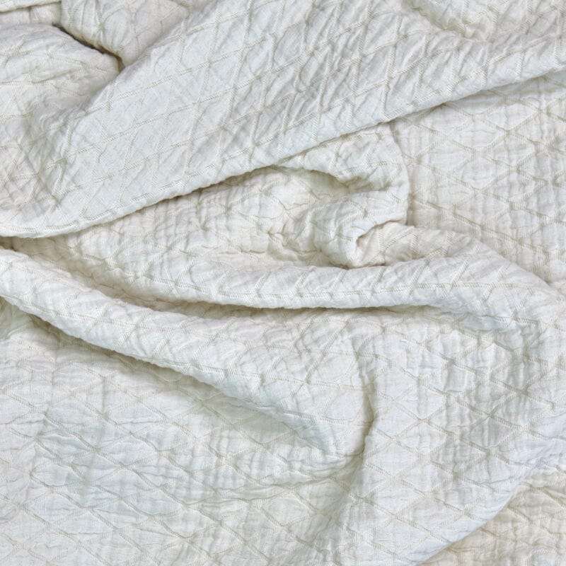 Traditions Linens - Boyce Coverlets by TL at Home in Ivory Linen - Figs Linens and Home
