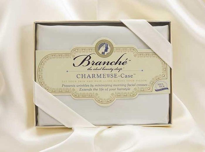 branche Silk charmeuse pillowcase in ivory Fig Linens