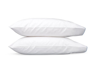Matouk Bryant Azure Pillowcases | Bedding at Fig Linens