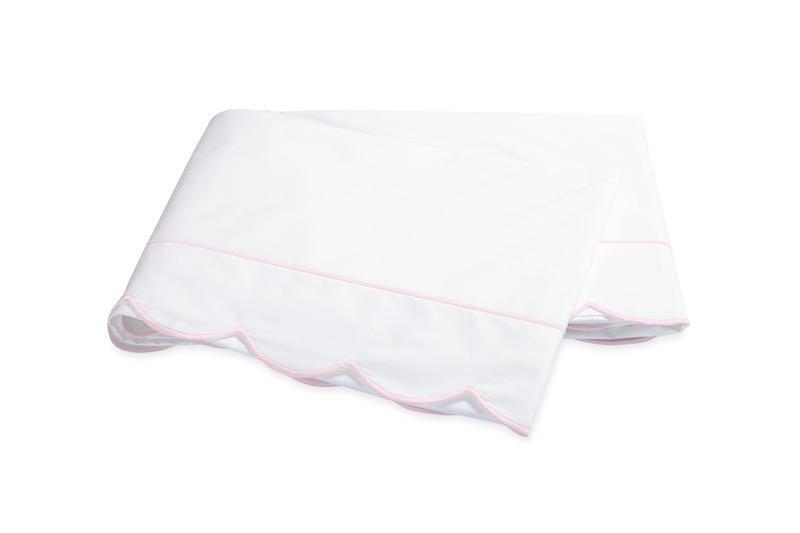 Matouk Butterfield Sheets & Pillowcases by Matouk - Full/Queen Flat 94x112 Pink at FIG LINENS AND HOME - 9