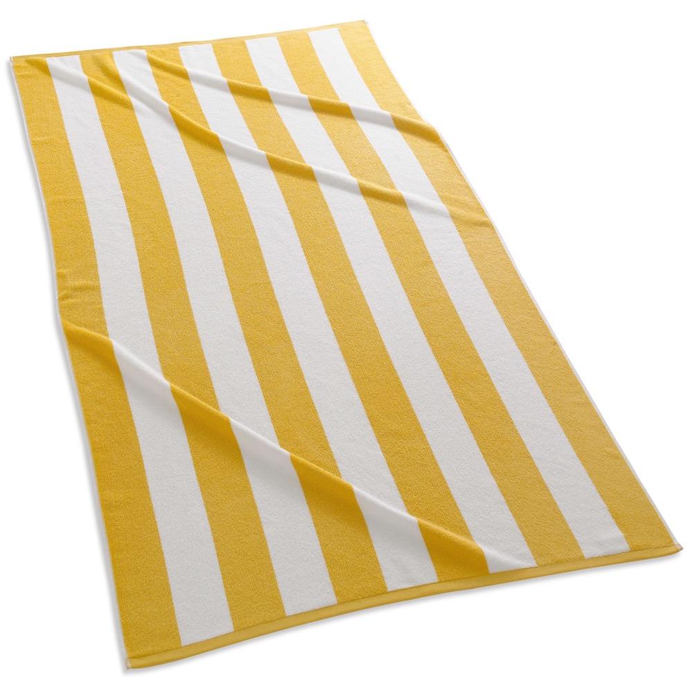 Cabana Stripe Yellow Beach Towel | Kassatex at Fig Linens