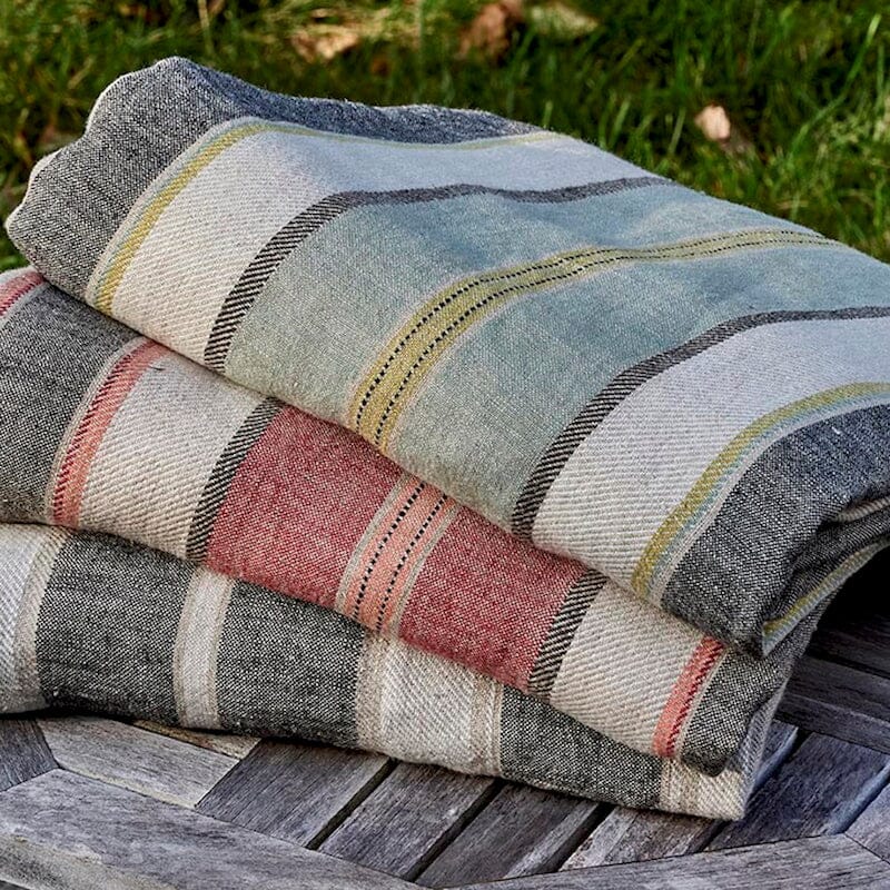Traditions Linens - Camp Blankets by TL at Home - Shown in a Casual Stack - Fig Linens and Home
