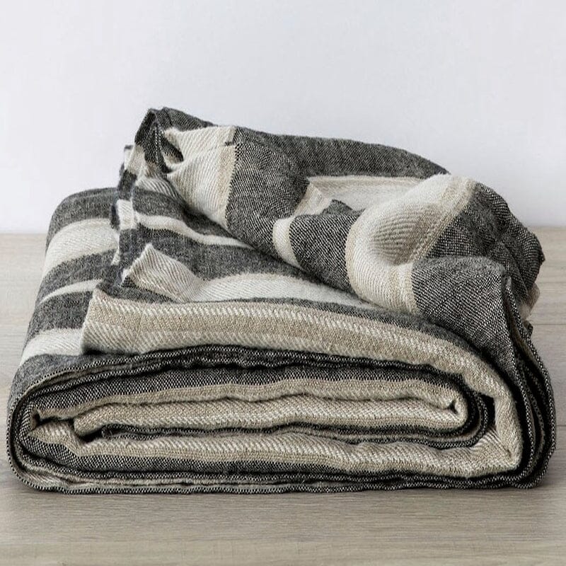 Traditions Linens - Camp Blankets by TL at Home in Charcoal - Fig Linens and Home
