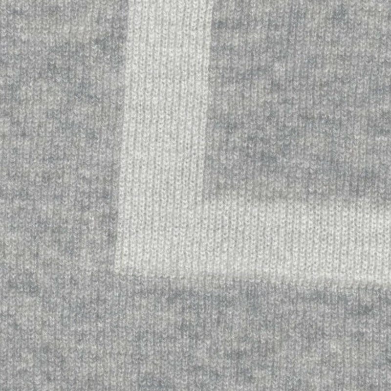 Cashmere Throw - Alashan Homestead Throw - White and Ash - Closeup View