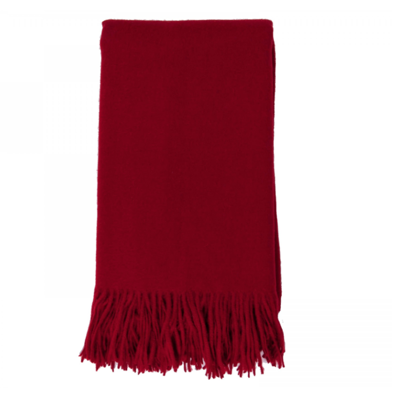 Cashmere Throw in Claret by Alashan - Fig Linens and Home