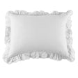 fig linens - pom pom at home - charlie white pillow with ruffles