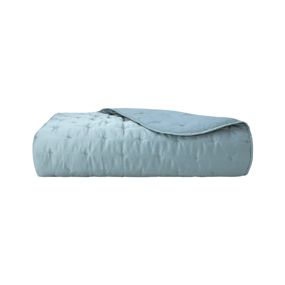 Yves Delorme Triomphe Quilt in Fjord Blue | Fig Linens and Home Luxury Bedding - View 1