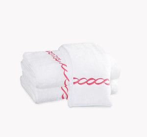 Matouk Classic Chain Azalea Towels - Fig Linens