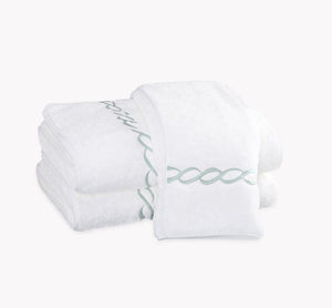 Matouk Classic Chain Jade Towels - Fig Linens