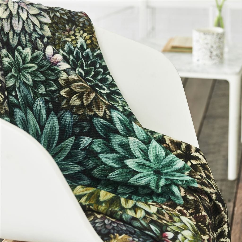 Close up - Madhya Moss Wool Throw by Designers Guild | Fig Linens