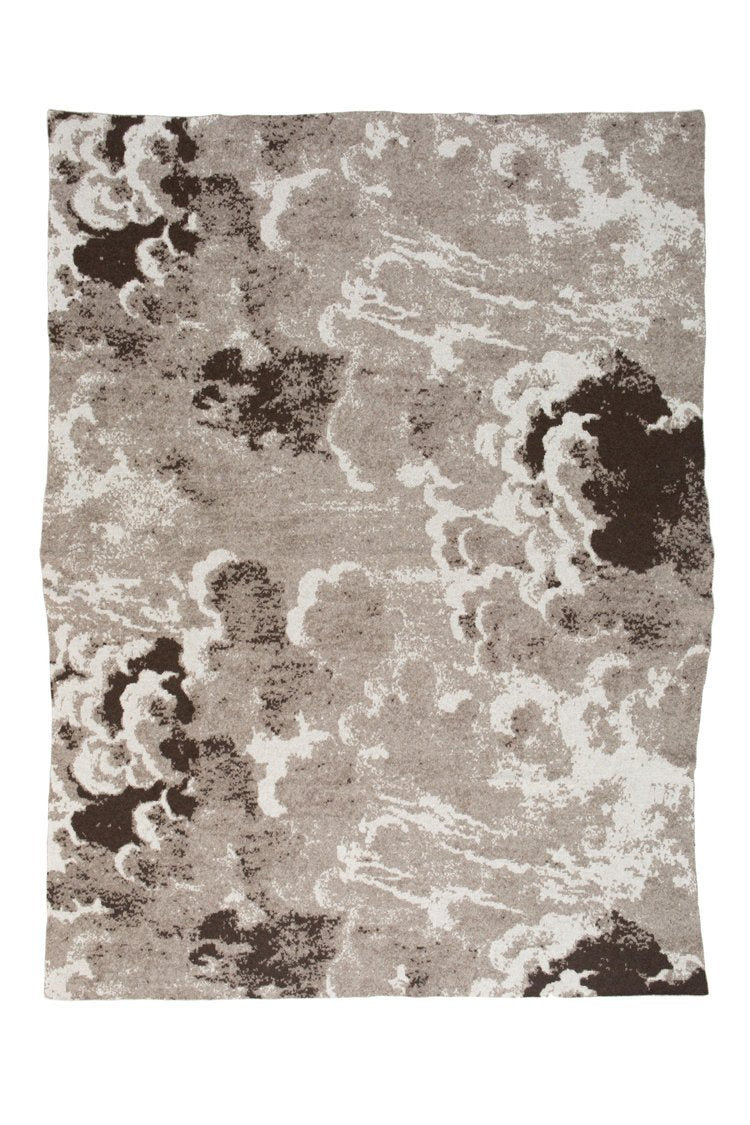 Clouds Sepia Cashmere Throw at Fig Linens