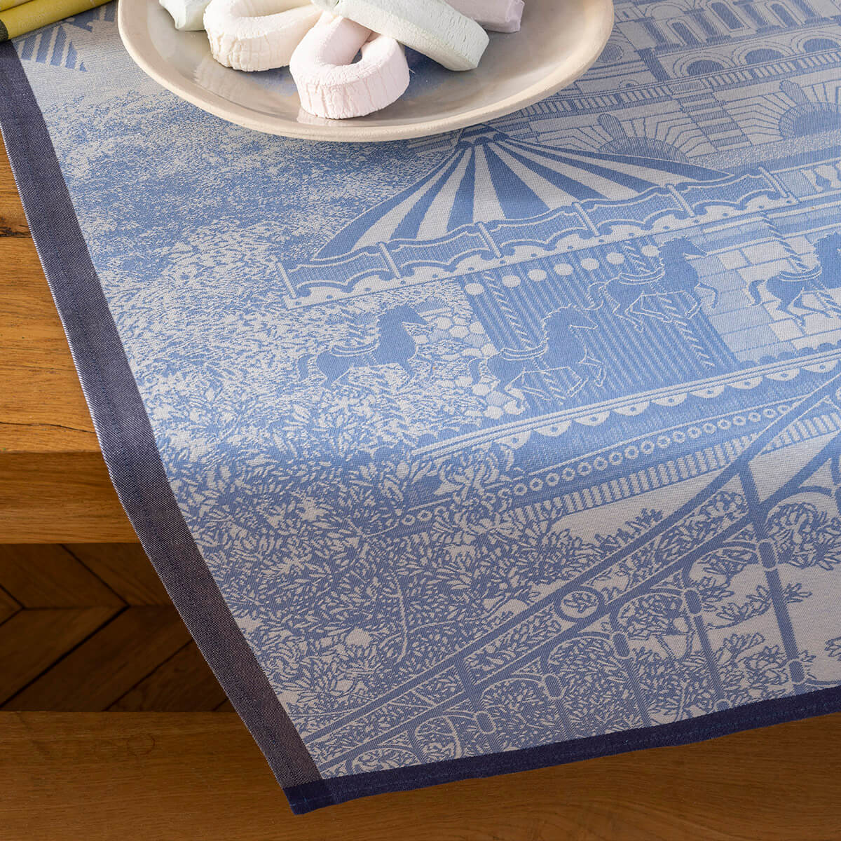 PROMENADE PARISIENNE TEA TOWEL BLUE - Alternate View - Le jacquard francais at Fig Linens and Home