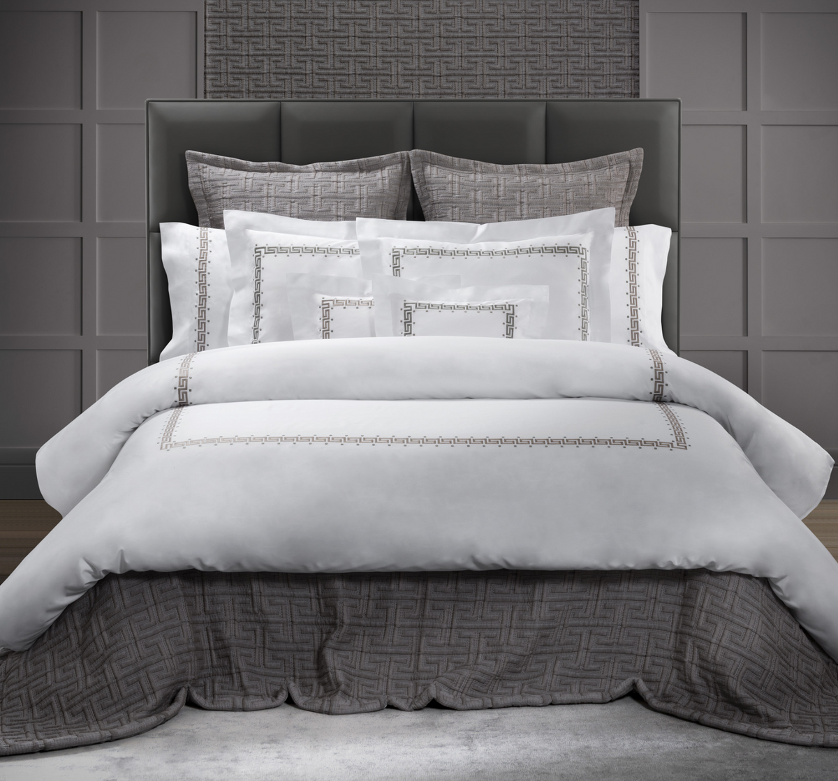 Etruria Embroidery Duvets &amp; Sheets by Dea Linens | Luxury Bedding