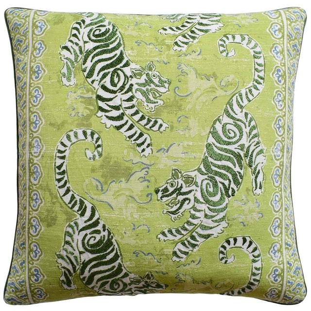 Bongol Print Kiwi Tiger Throw Pillow | Ryan Studio at Fig Linens