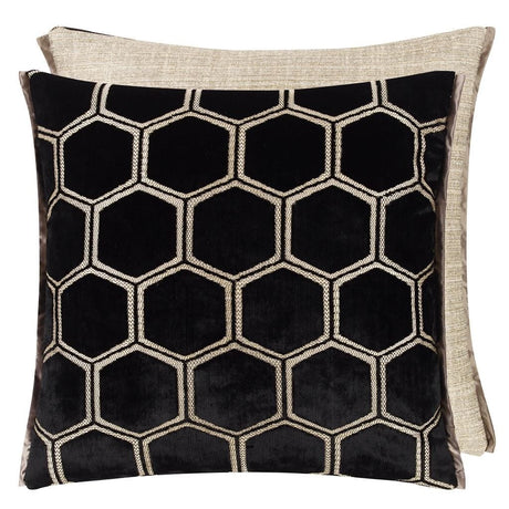 Manipur Noir Decorative Pillow by Designers Guild | Fig Linens