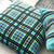 Fig Linens - Patiali Azure and Black Tartan Pillow by Designers Guild 