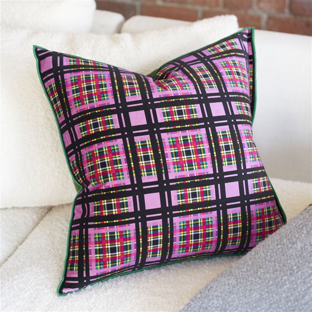 Designers Guild Patiali Fuchsia Velvet Decorative Pillow | Fig Linens