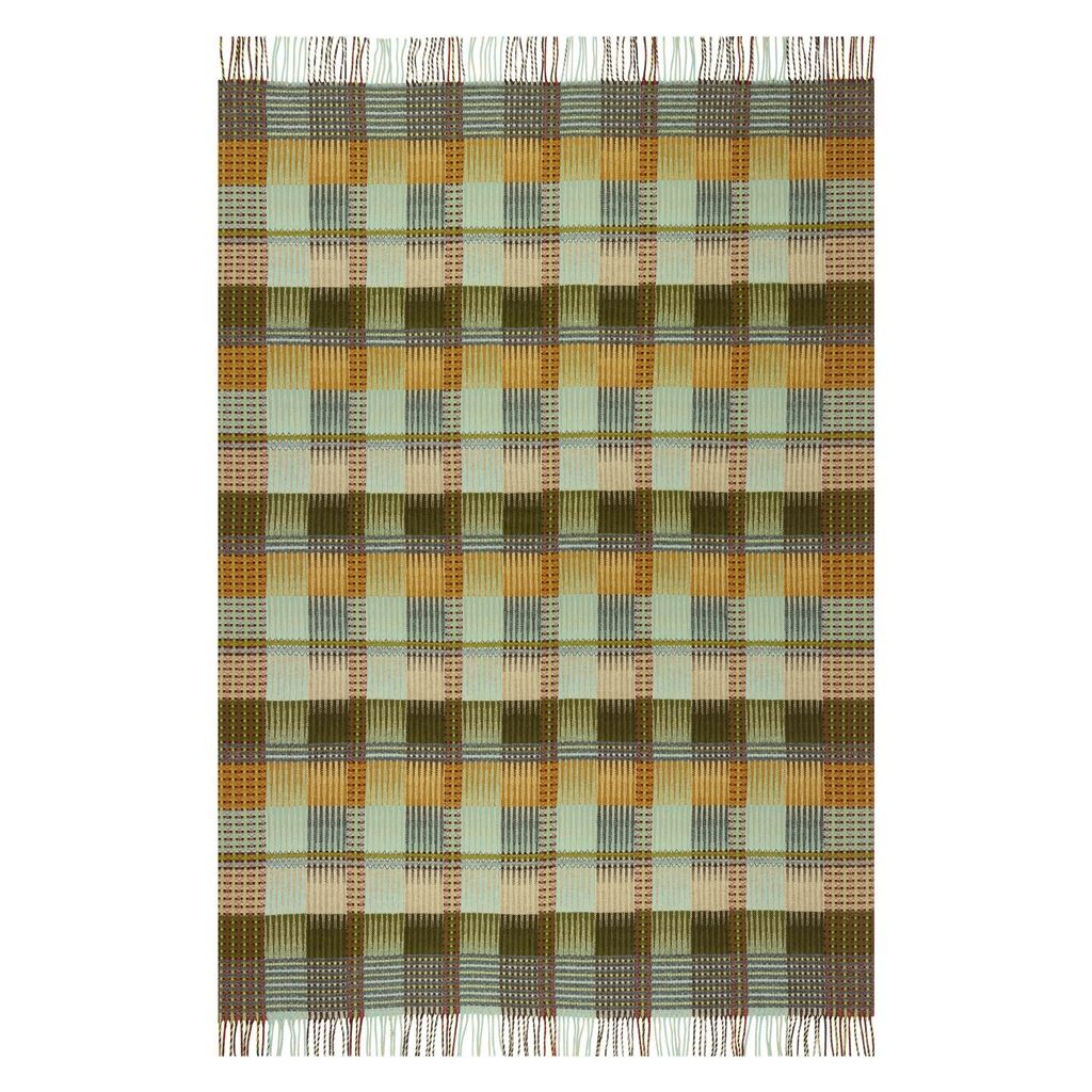 Tasara Ochre Woven Fringed Throw by Designers Guild | Fig Linens 