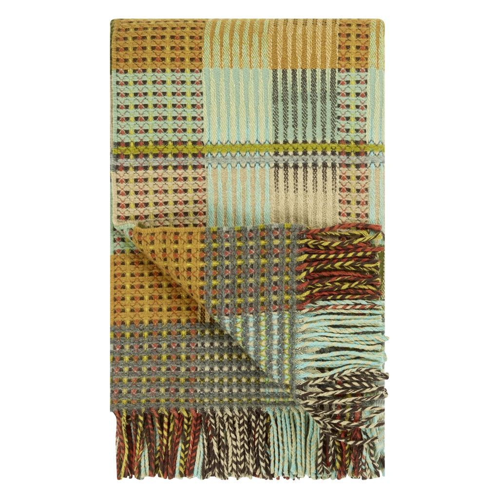 Tasara Ochre Woven Throw by Designers Guild | Fig Linens 