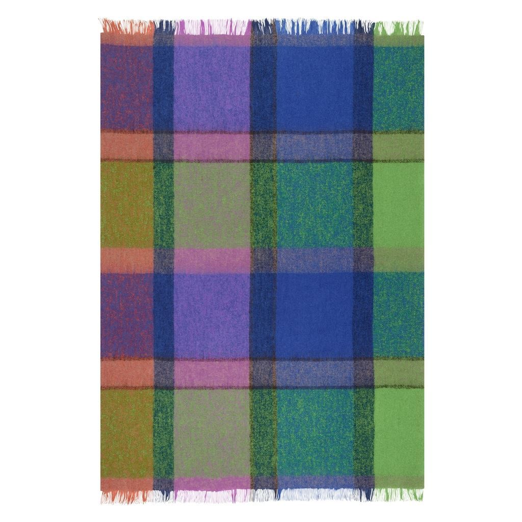 Varanasi Fuchsia Fringed Mohair Throw by Designers Guild | Fig Linens