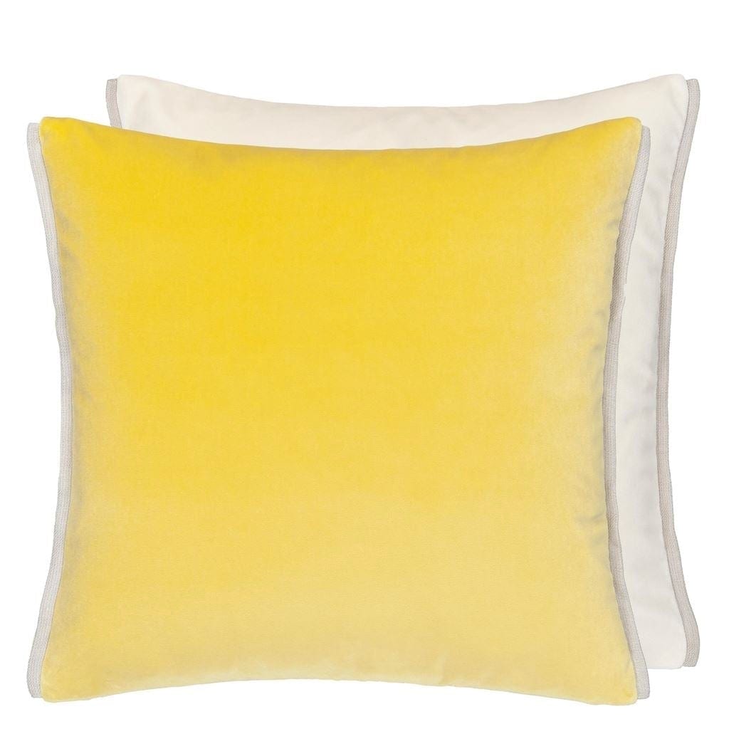 Throw Pillow - Designers Guild Varese Alchemilla Front &amp; Parchment Reverse - Fig Linens and Home