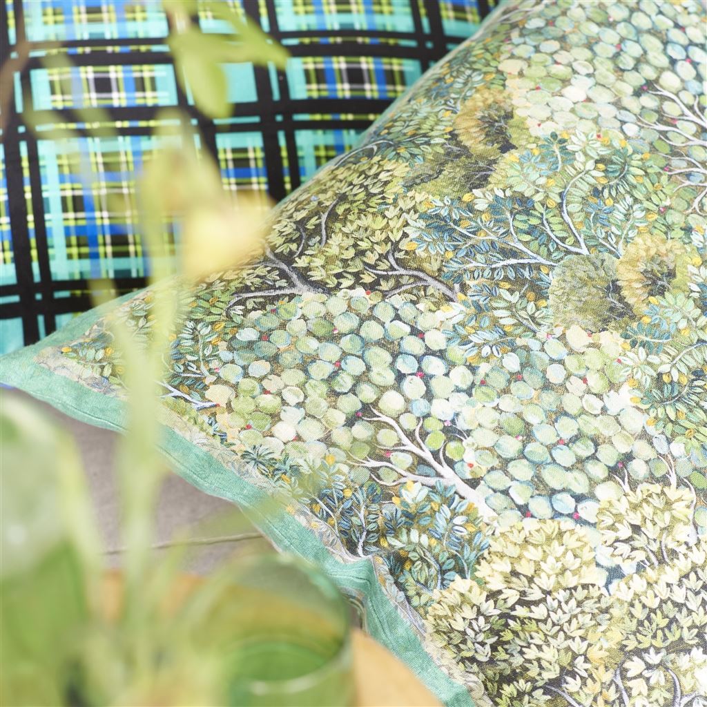 Details - Haryana Emerald Decorative Pillow by Designers Guild | Fig Linens