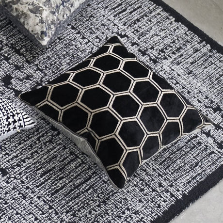 Lifestyle - Manipur Noir Decorative Pillow by Designers Guild | Fig Linens
