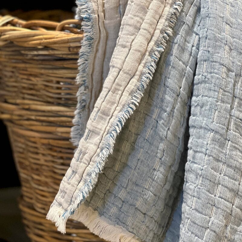 Traditions Linens - Devon Coverlets by TL at Home in Teal - Fig Linens and Home
