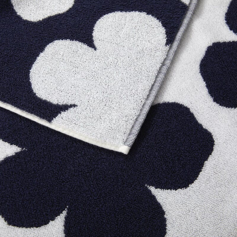 Kenzo Paris K SPOT Marine Jacquard Beach Towel - Fabric Detail - Fig Linens and Home