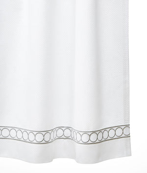 Fig Linens - Duet Embroidered Shower Curtains by Legacy Home - Hepburn Shower Curtain