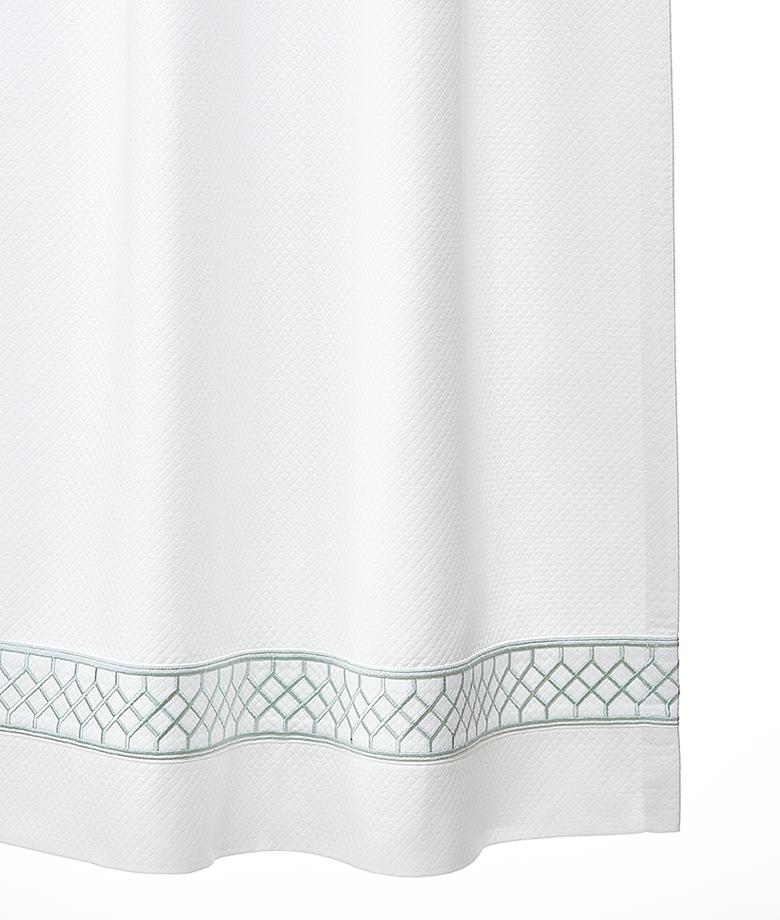 Fig Linens - Duet Embroidered Shower Curtains by Legacy Home - Langston Shower Curtain